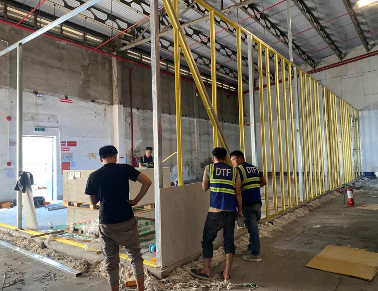 VÁCH NGĂN THẠCH CAO CHỐNG CHÁY E60 VÀ E120